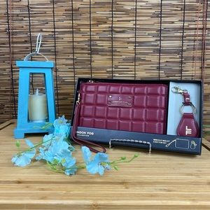 London Fog Quilted Wristlet w/ Key Fob